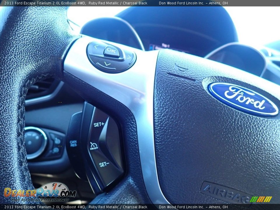 2013 Ford Escape Titanium 2.0L EcoBoost 4WD Ruby Red Metallic / Charcoal Black Photo #24