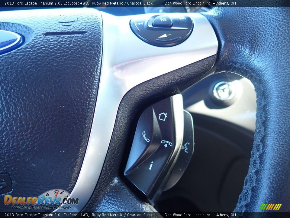 2013 Ford Escape Titanium 2.0L EcoBoost 4WD Ruby Red Metallic / Charcoal Black Photo #25