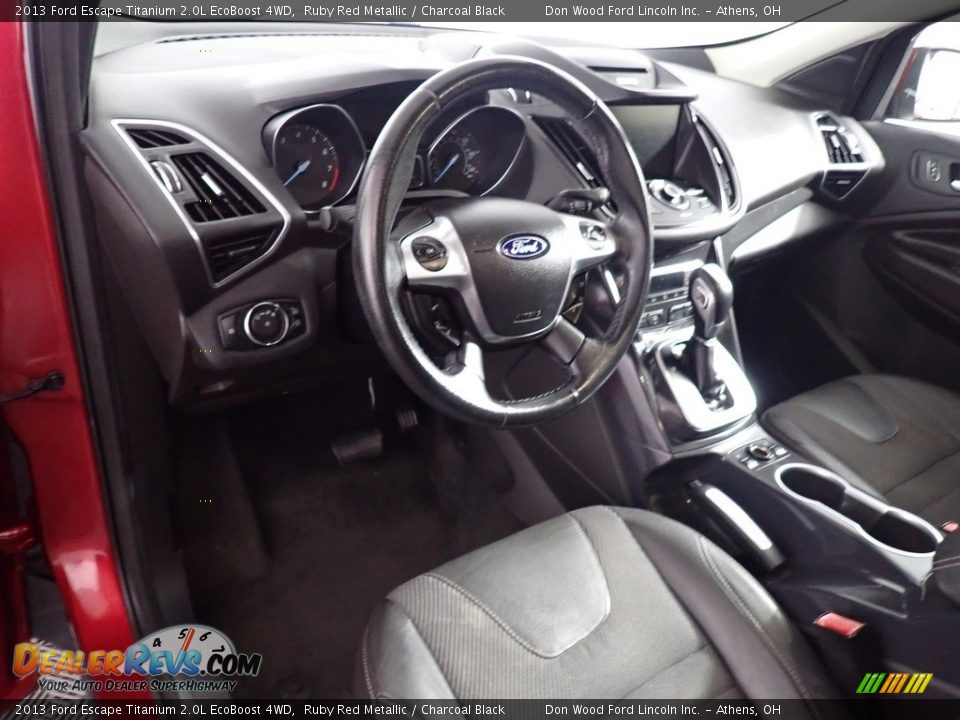 2013 Ford Escape Titanium 2.0L EcoBoost 4WD Ruby Red Metallic / Charcoal Black Photo #31