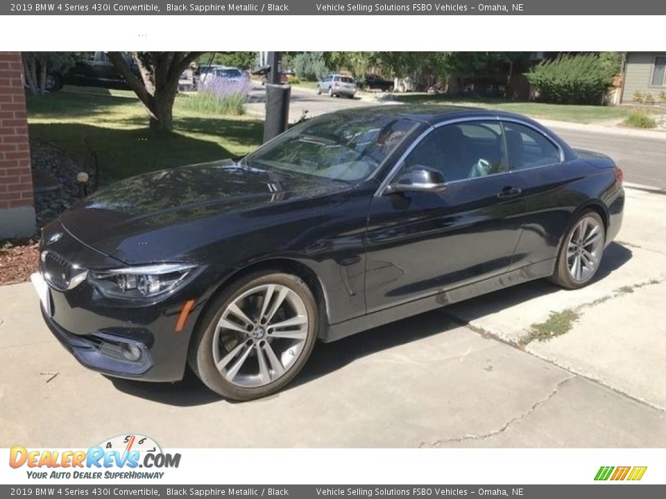 2019 BMW 4 Series 430i Convertible Black Sapphire Metallic / Black Photo #1