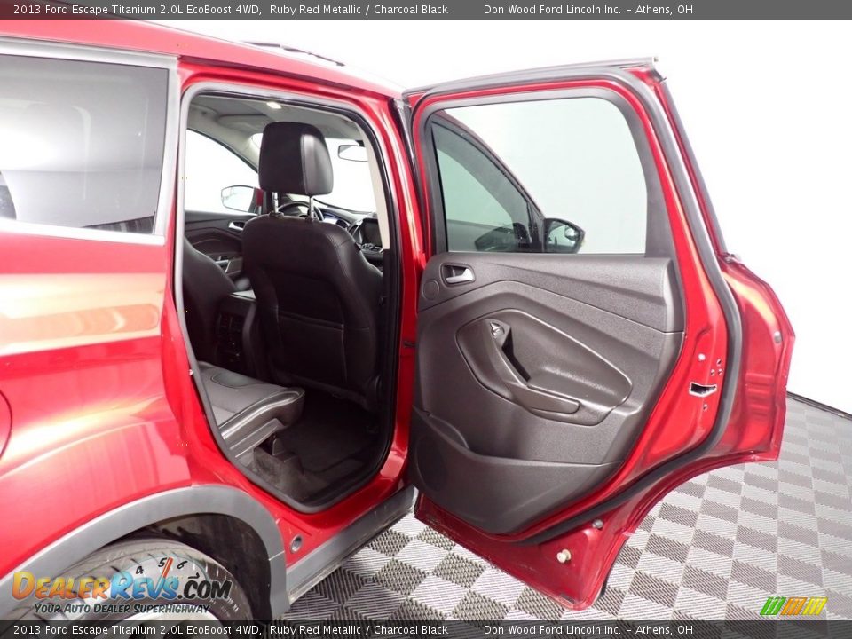 2013 Ford Escape Titanium 2.0L EcoBoost 4WD Ruby Red Metallic / Charcoal Black Photo #32