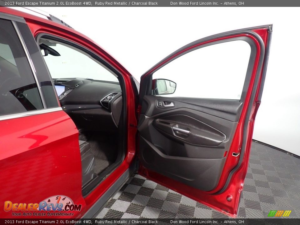 2013 Ford Escape Titanium 2.0L EcoBoost 4WD Ruby Red Metallic / Charcoal Black Photo #34