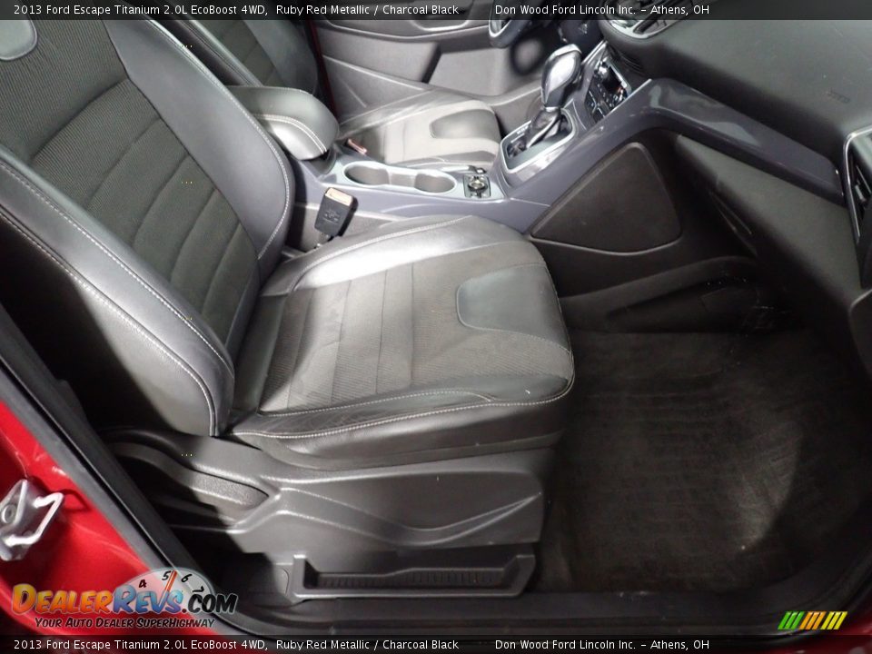 2013 Ford Escape Titanium 2.0L EcoBoost 4WD Ruby Red Metallic / Charcoal Black Photo #35