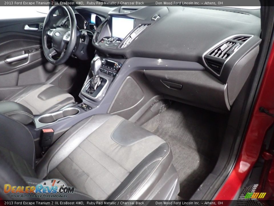 2013 Ford Escape Titanium 2.0L EcoBoost 4WD Ruby Red Metallic / Charcoal Black Photo #36