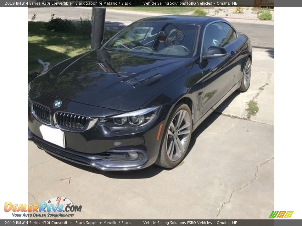 2019 BMW 4 Series 430i Convertible Black Sapphire Metallic / Black Photo #6