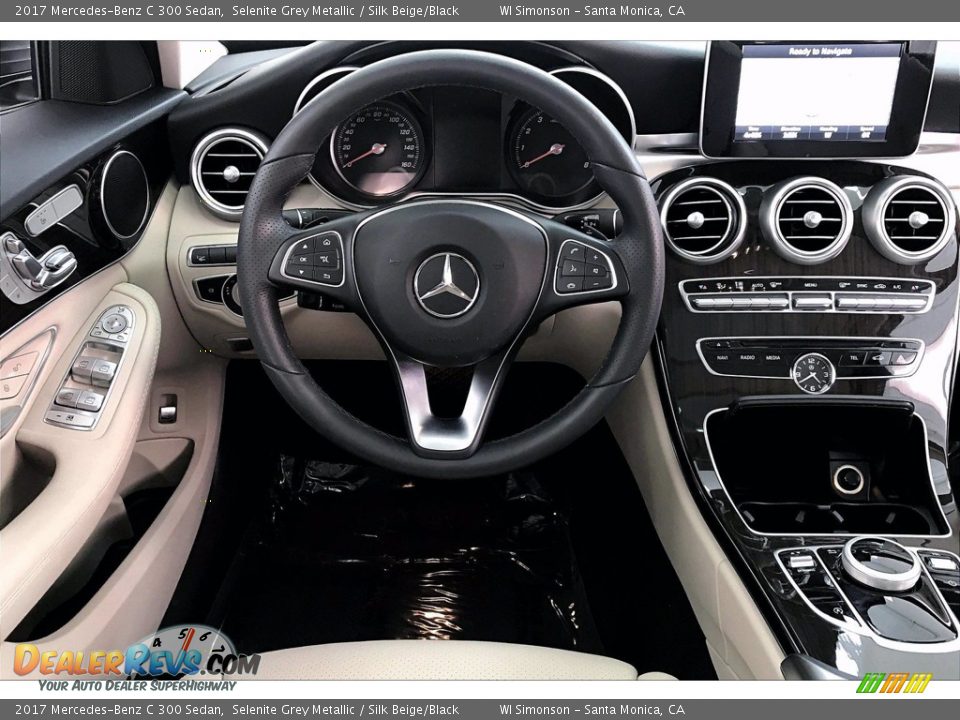 2017 Mercedes-Benz C 300 Sedan Selenite Grey Metallic / Silk Beige/Black Photo #4