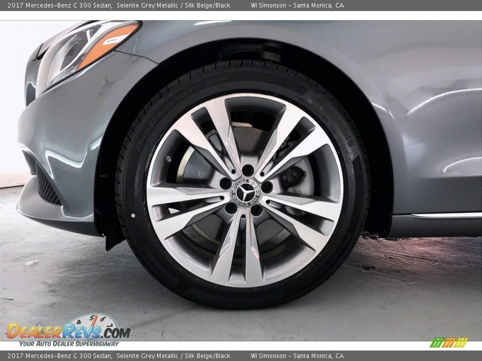 2017 Mercedes-Benz C 300 Sedan Selenite Grey Metallic / Silk Beige/Black Photo #8