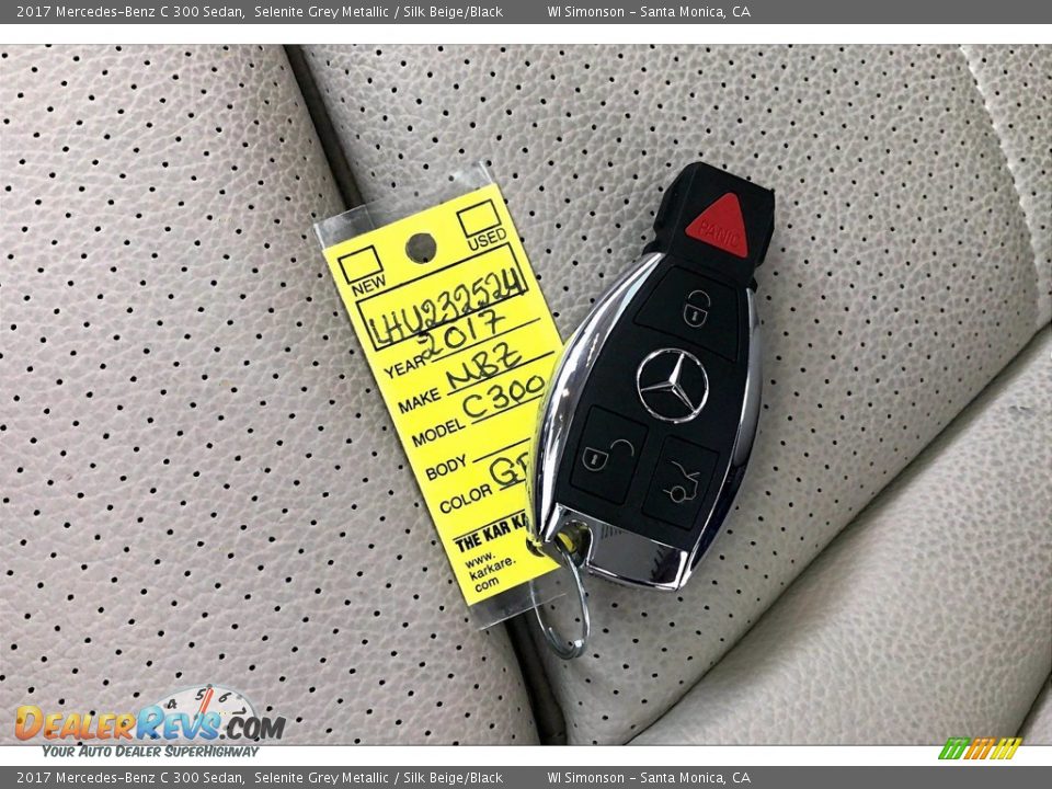 2017 Mercedes-Benz C 300 Sedan Selenite Grey Metallic / Silk Beige/Black Photo #11