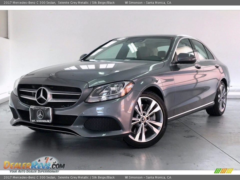 2017 Mercedes-Benz C 300 Sedan Selenite Grey Metallic / Silk Beige/Black Photo #12