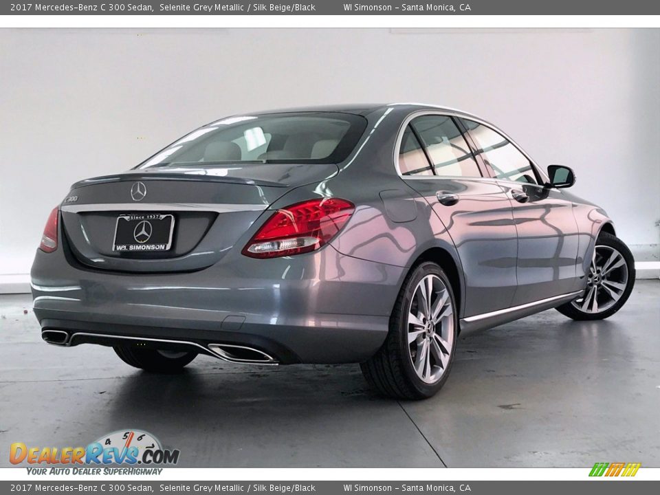 2017 Mercedes-Benz C 300 Sedan Selenite Grey Metallic / Silk Beige/Black Photo #16