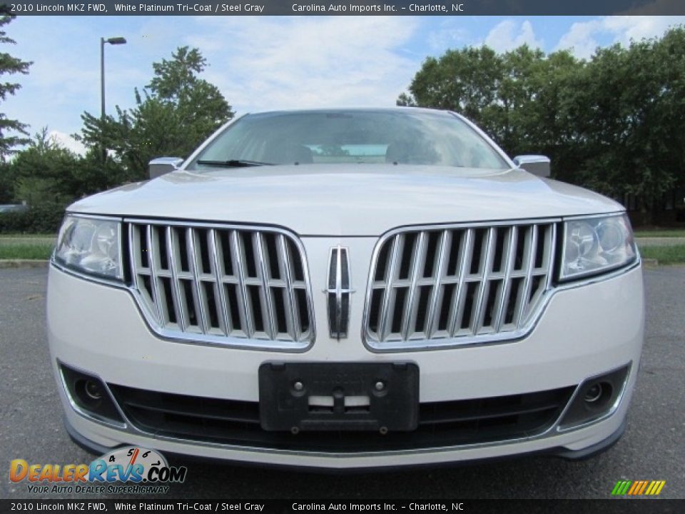 2010 Lincoln MKZ FWD White Platinum Tri-Coat / Steel Gray Photo #4