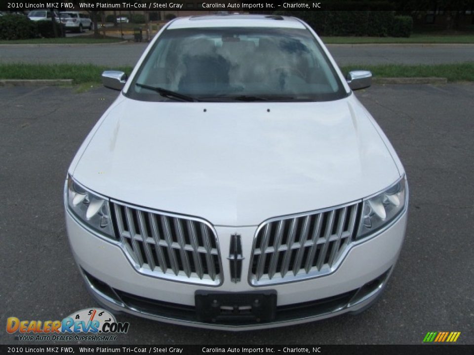 2010 Lincoln MKZ FWD White Platinum Tri-Coat / Steel Gray Photo #5
