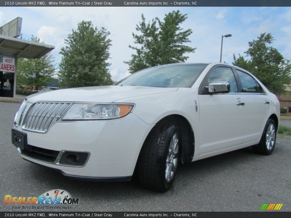 2010 Lincoln MKZ FWD White Platinum Tri-Coat / Steel Gray Photo #6