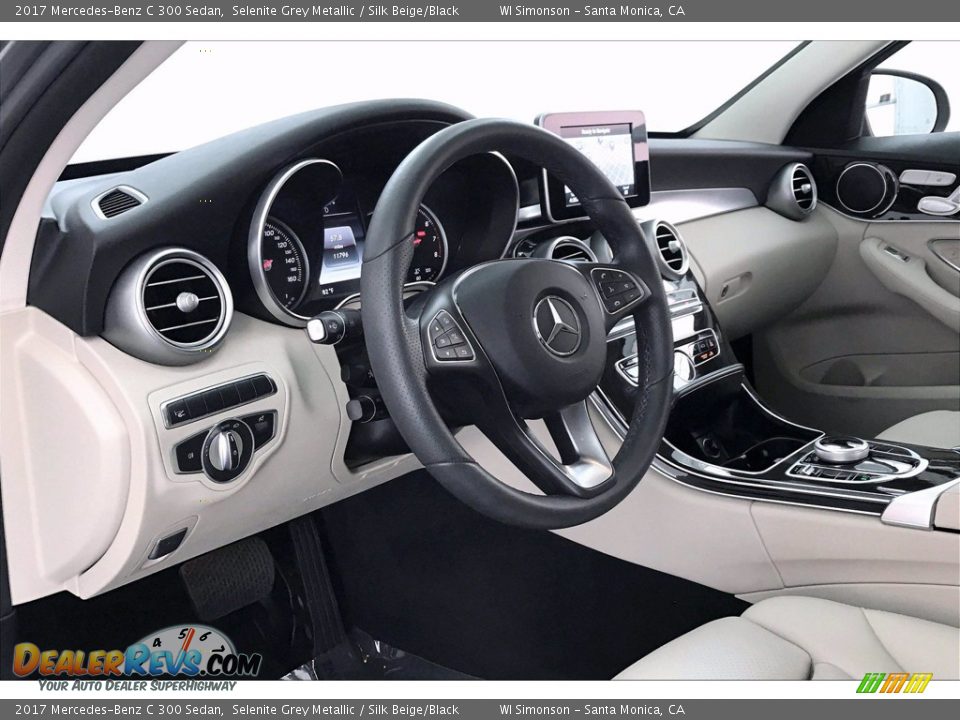 2017 Mercedes-Benz C 300 Sedan Selenite Grey Metallic / Silk Beige/Black Photo #22