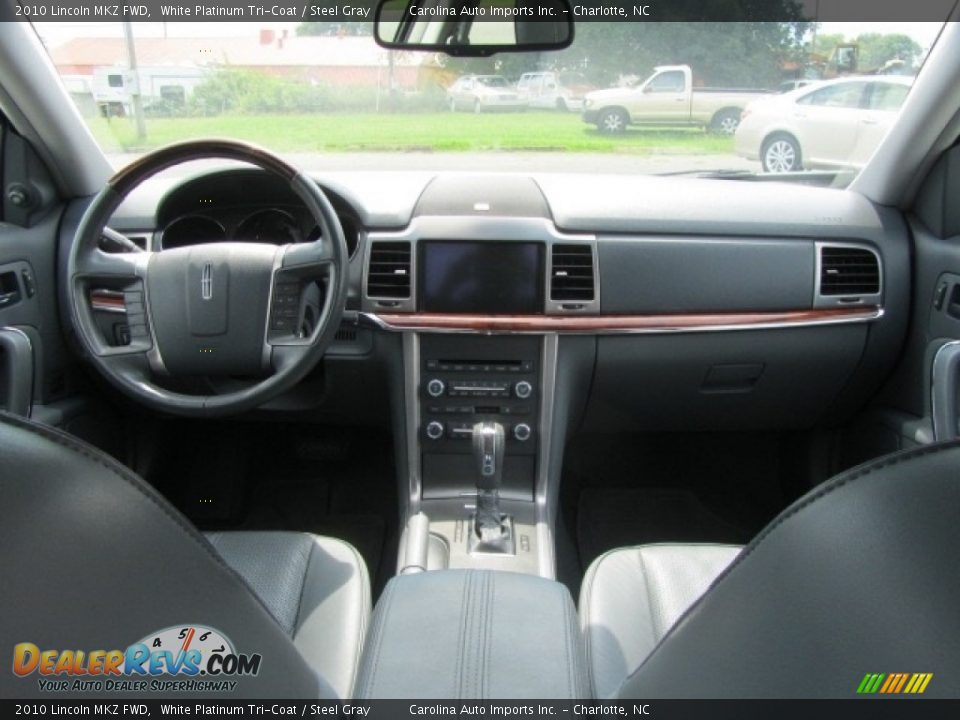 2010 Lincoln MKZ FWD White Platinum Tri-Coat / Steel Gray Photo #13