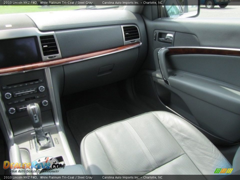 2010 Lincoln MKZ FWD White Platinum Tri-Coat / Steel Gray Photo #14