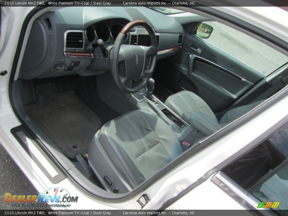 2010 Lincoln MKZ FWD White Platinum Tri-Coat / Steel Gray Photo #17