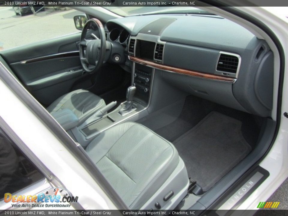 2010 Lincoln MKZ FWD White Platinum Tri-Coat / Steel Gray Photo #22