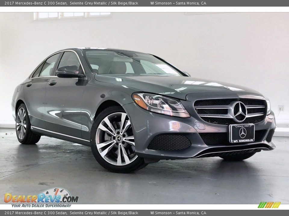 2017 Mercedes-Benz C 300 Sedan Selenite Grey Metallic / Silk Beige/Black Photo #34