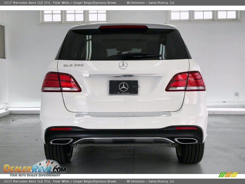 2017 Mercedes-Benz GLE 350 Polar White / Ginger Beige/Espresso Brown Photo #3