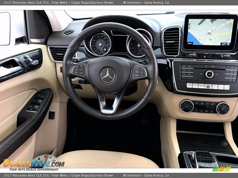 2017 Mercedes-Benz GLE 350 Polar White / Ginger Beige/Espresso Brown Photo #4