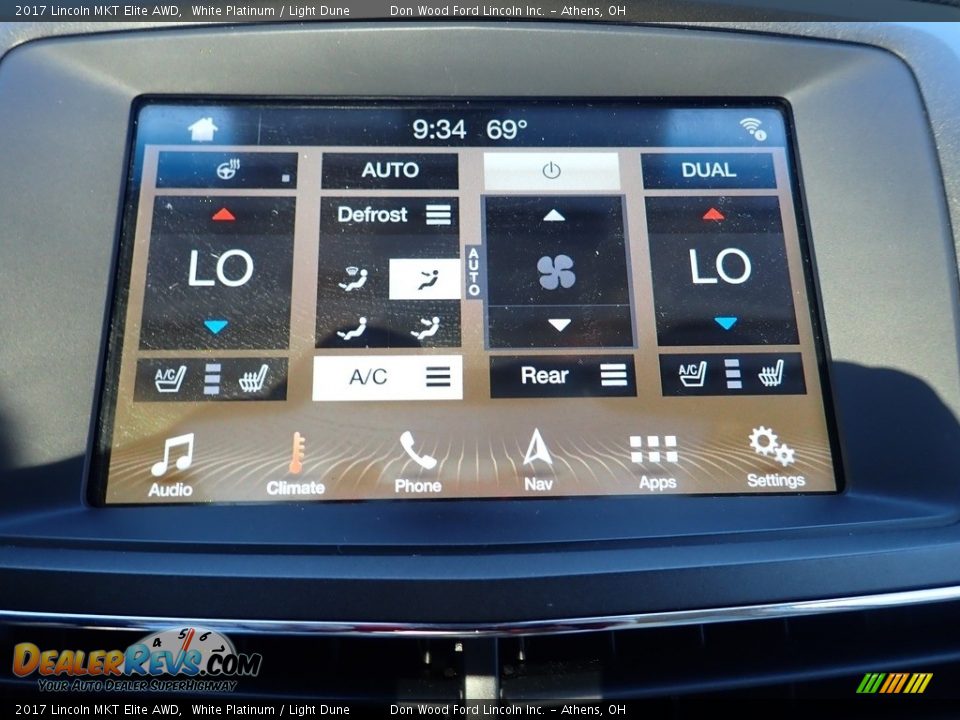 Controls of 2017 Lincoln MKT Elite AWD Photo #3
