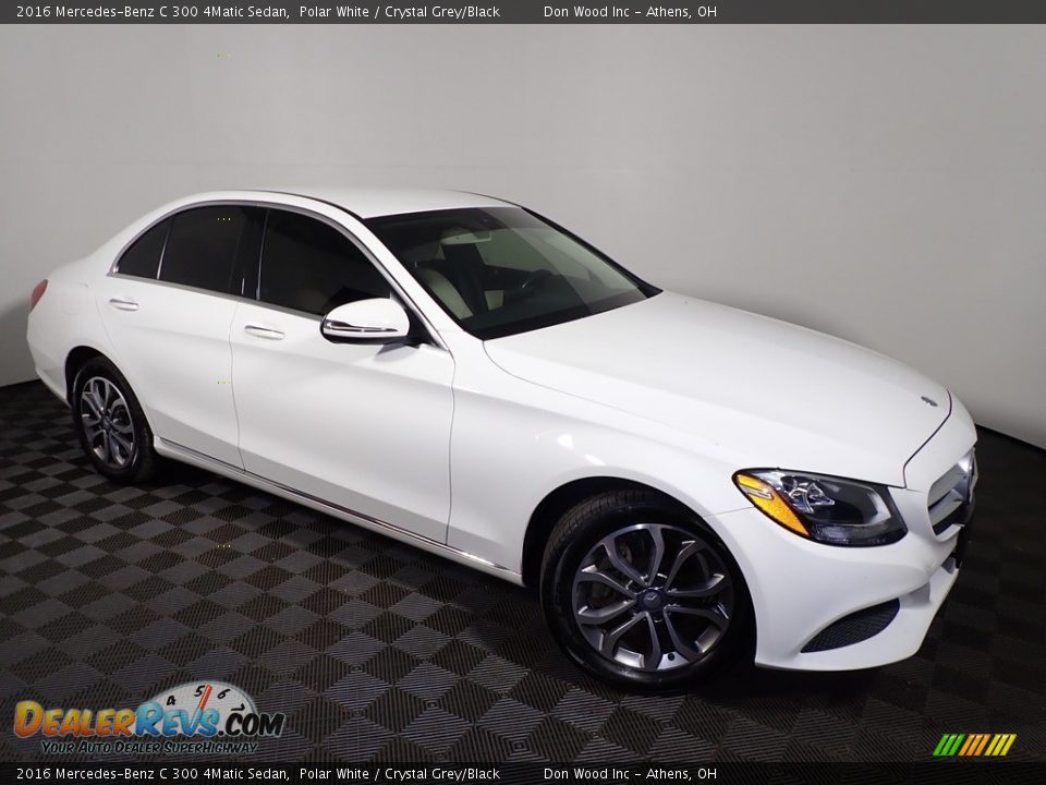 2016 Mercedes-Benz C 300 4Matic Sedan Polar White / Crystal Grey/Black Photo #2