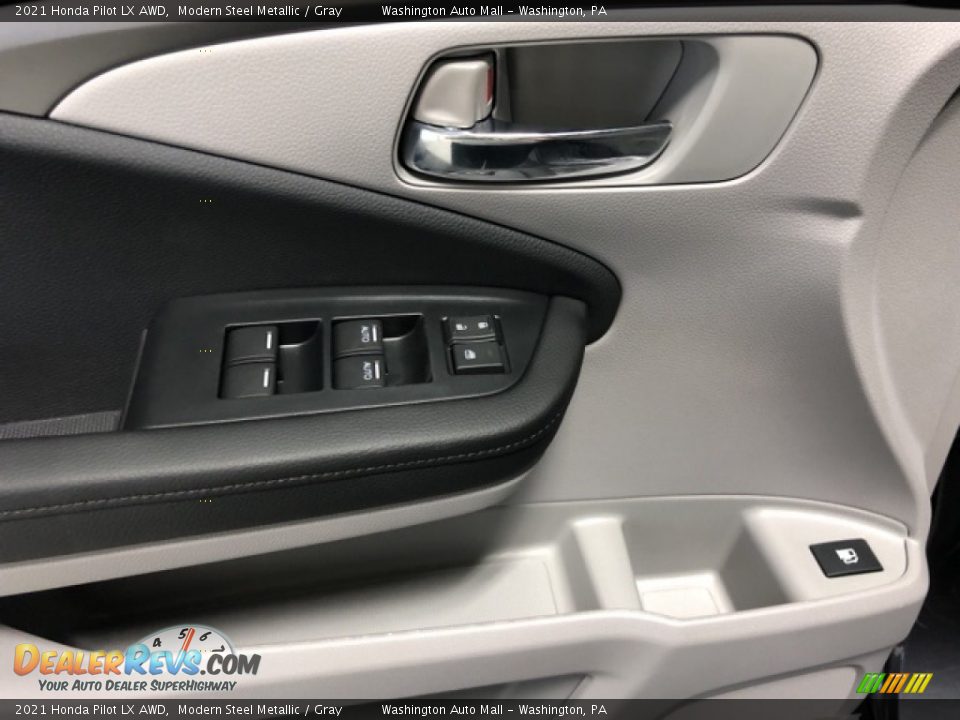 2021 Honda Pilot LX AWD Modern Steel Metallic / Gray Photo #5