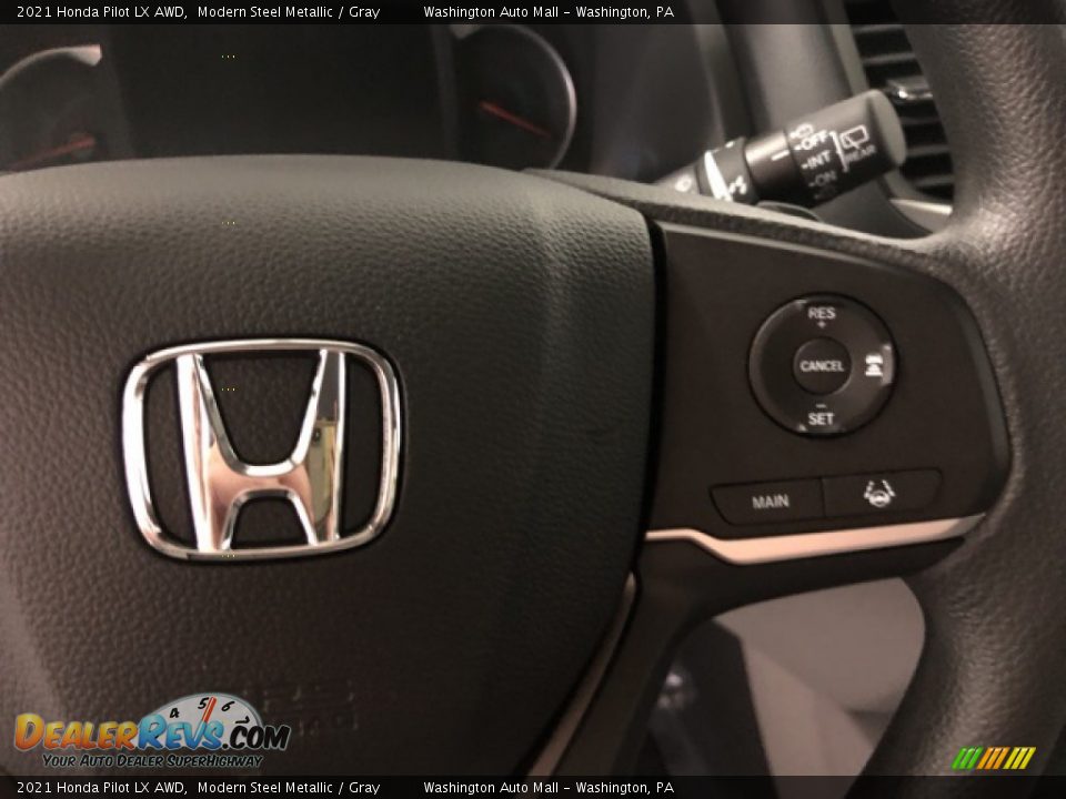 2021 Honda Pilot LX AWD Modern Steel Metallic / Gray Photo #9