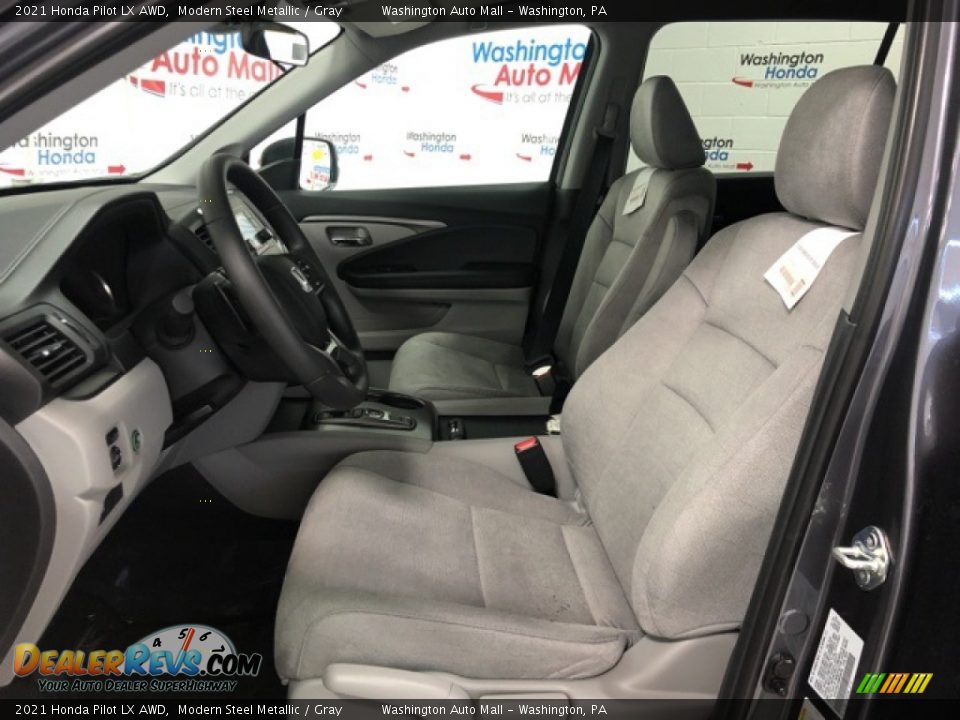 2021 Honda Pilot LX AWD Modern Steel Metallic / Gray Photo #12