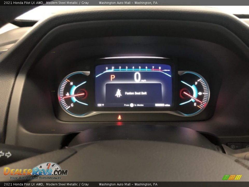 2021 Honda Pilot LX AWD Modern Steel Metallic / Gray Photo #14