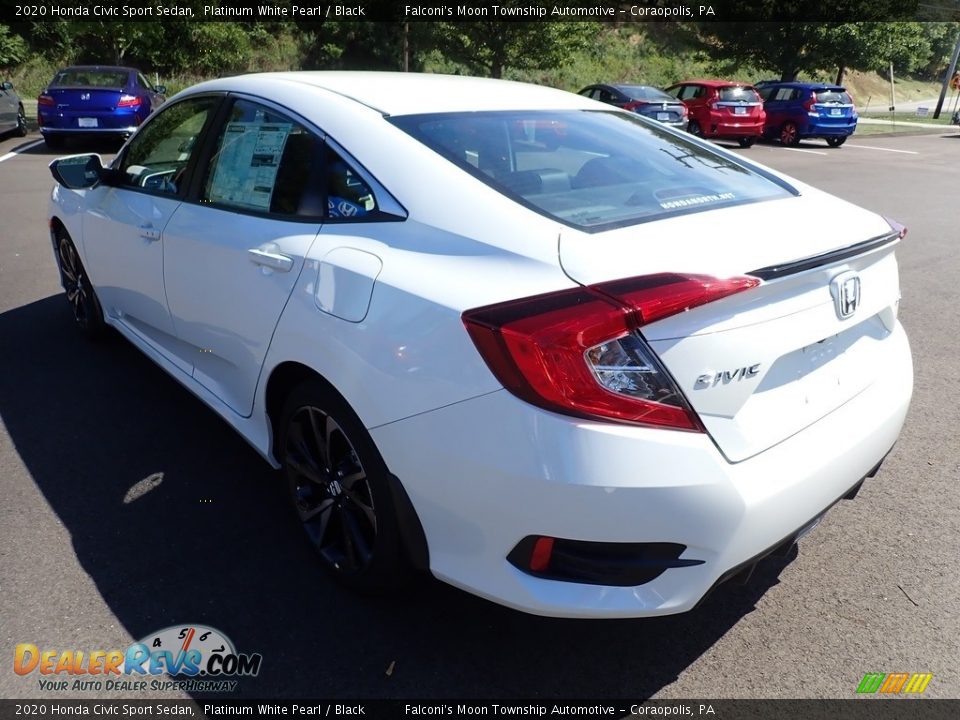 2020 Honda Civic Sport Sedan Platinum White Pearl / Black Photo #3