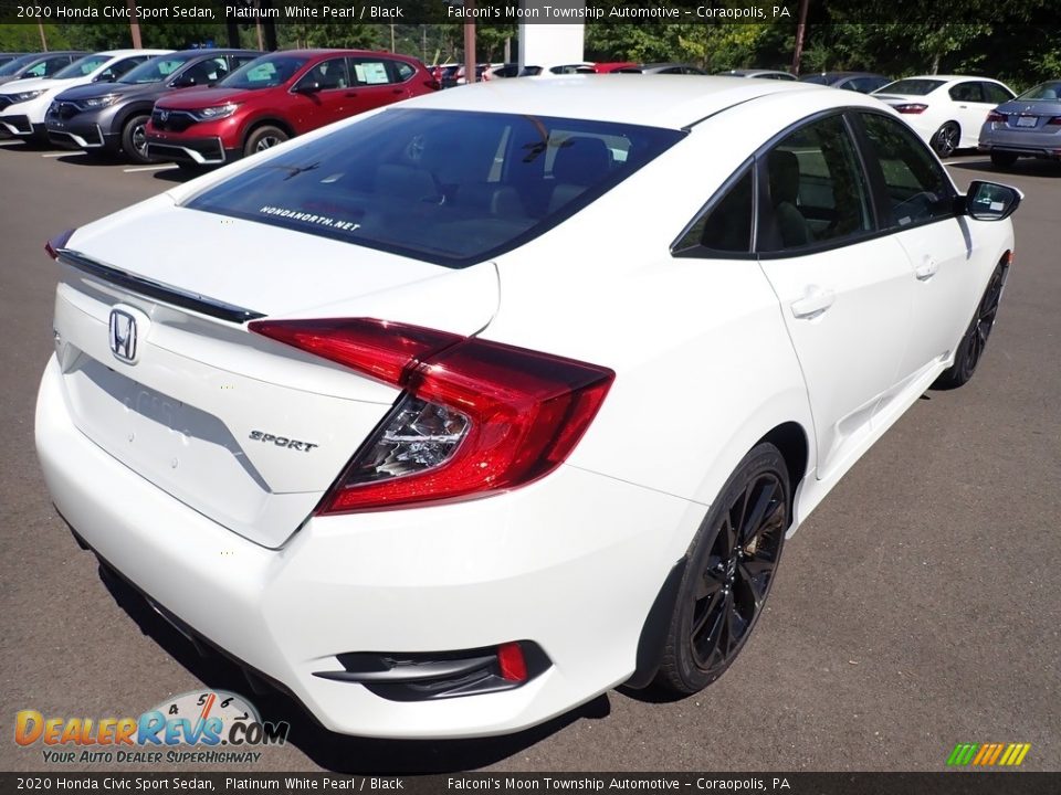 2020 Honda Civic Sport Sedan Platinum White Pearl / Black Photo #5