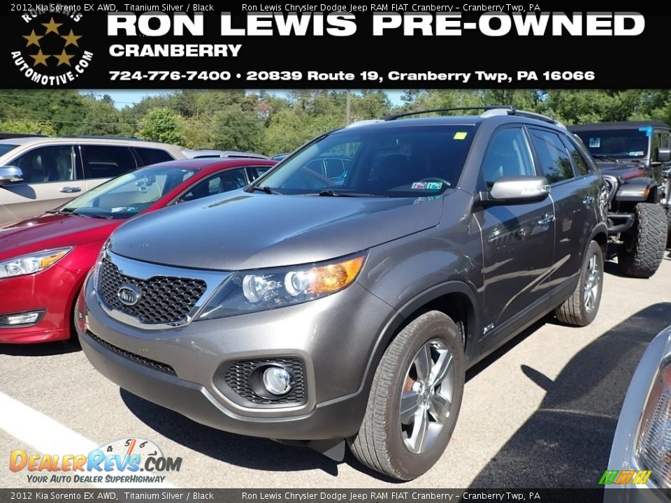 2012 Kia Sorento EX AWD Titanium Silver / Black Photo #1