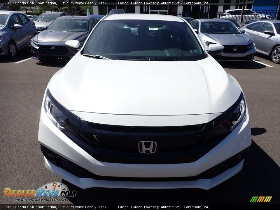 2020 Honda Civic Sport Sedan Platinum White Pearl / Black Photo #7