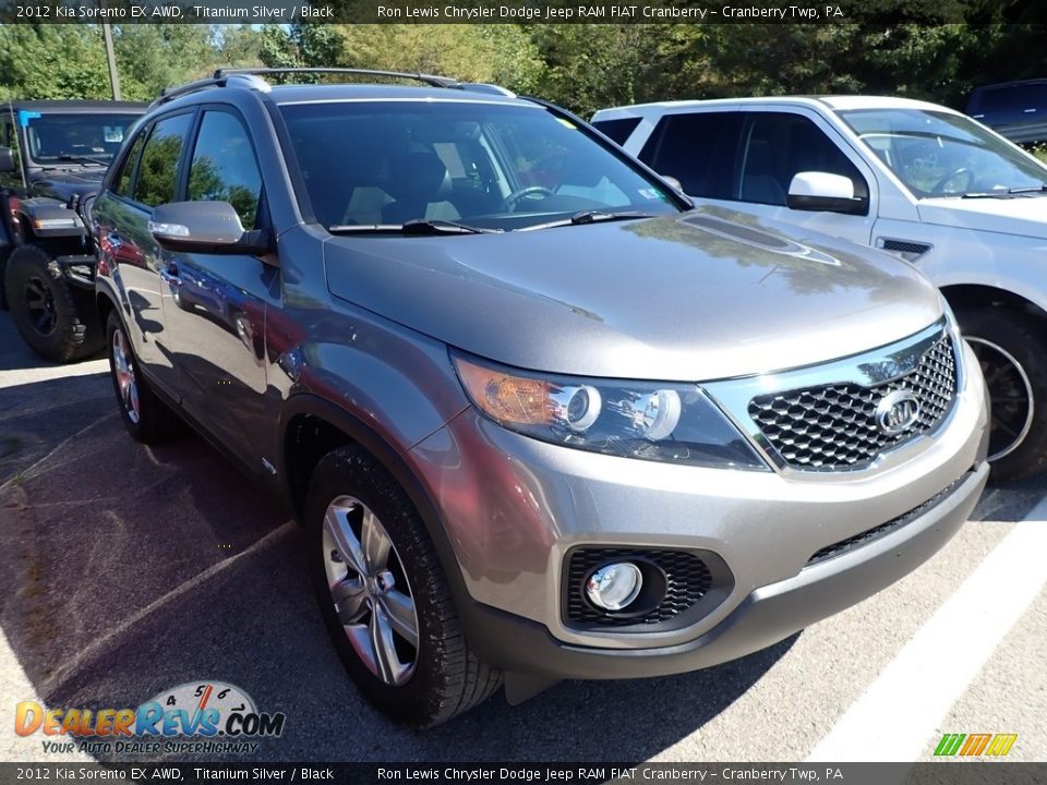 2012 Kia Sorento EX AWD Titanium Silver / Black Photo #2