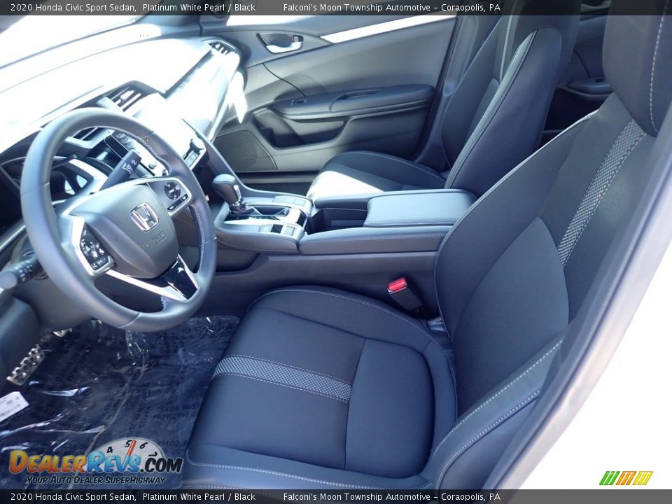 2020 Honda Civic Sport Sedan Platinum White Pearl / Black Photo #9