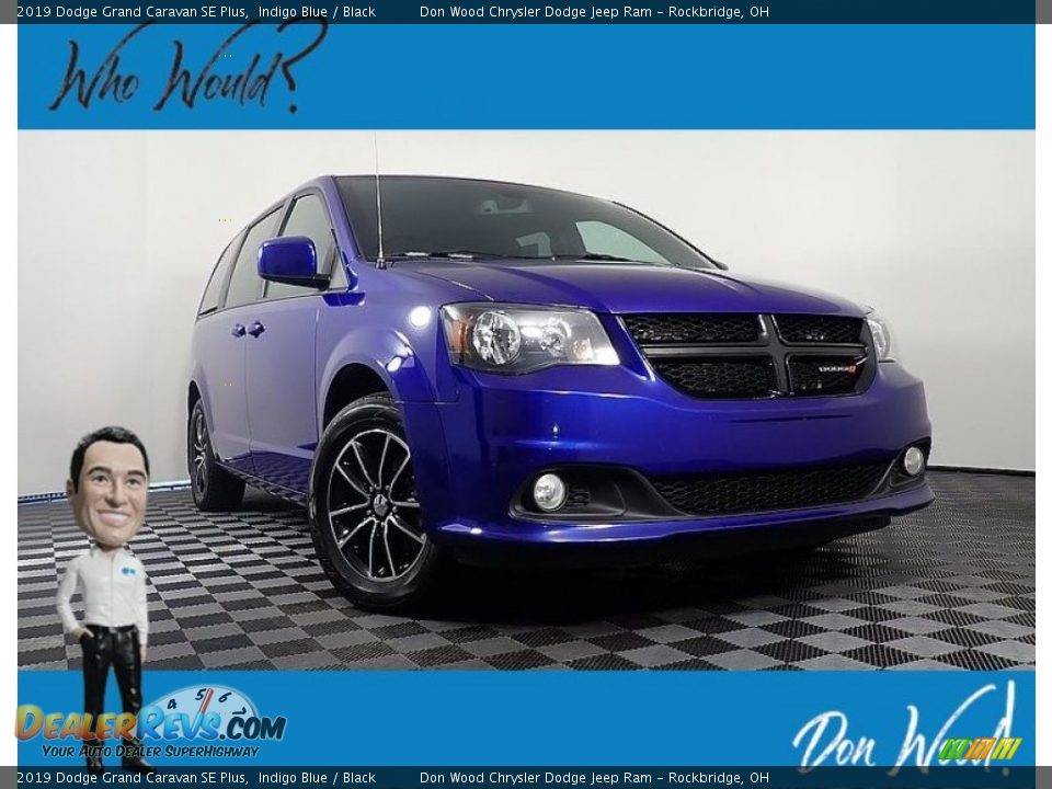2019 Dodge Grand Caravan SE Plus Indigo Blue / Black Photo #1