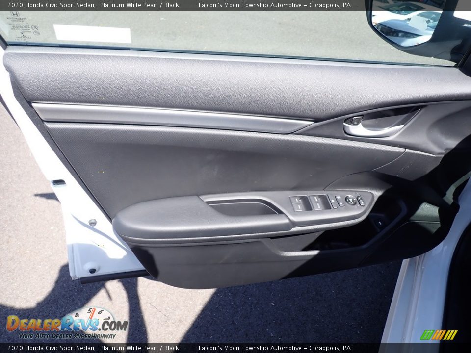 2020 Honda Civic Sport Sedan Platinum White Pearl / Black Photo #12