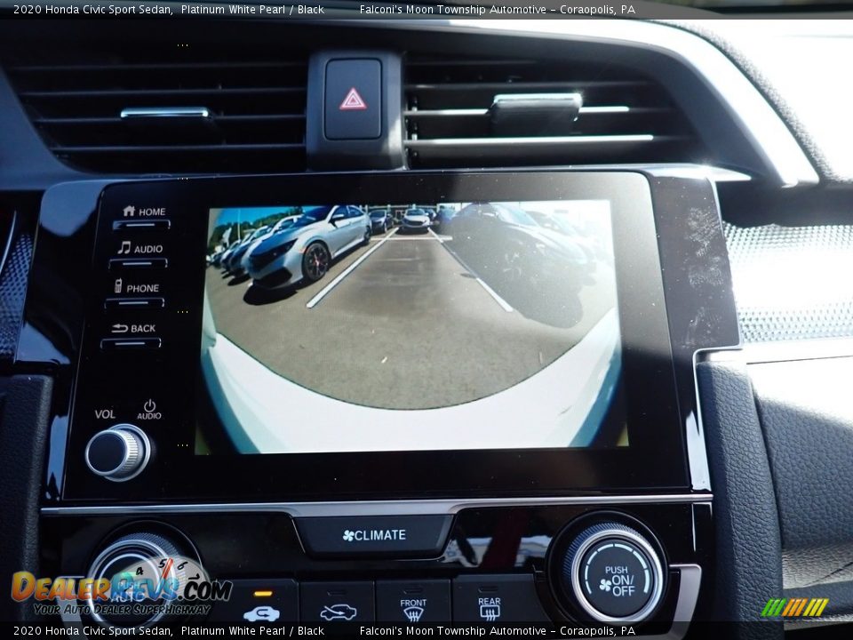 2020 Honda Civic Sport Sedan Platinum White Pearl / Black Photo #15