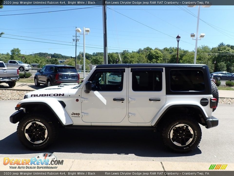 2020 Jeep Wrangler Unlimited Rubicon 4x4 Bright White / Black Photo #6