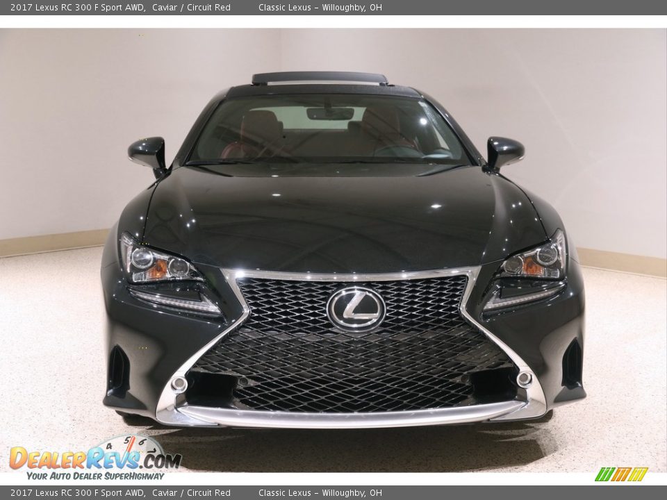 2017 Lexus RC 300 F Sport AWD Caviar / Circuit Red Photo #2