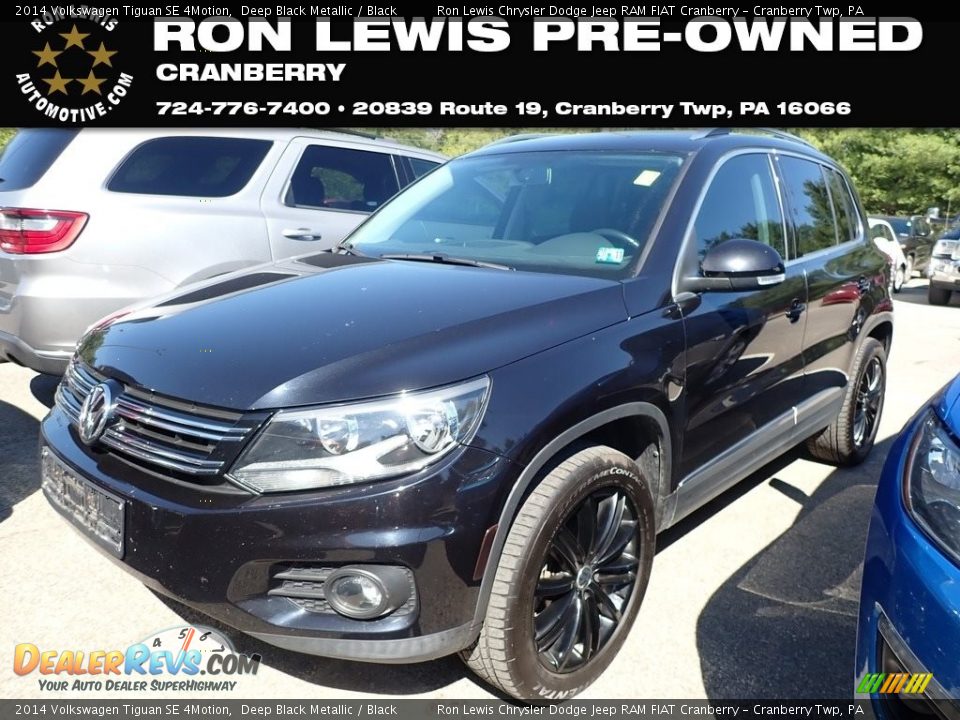 2014 Volkswagen Tiguan SE 4Motion Deep Black Metallic / Black Photo #1