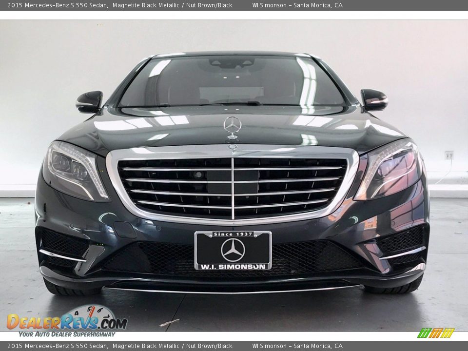 2015 Mercedes-Benz S 550 Sedan Magnetite Black Metallic / Nut Brown/Black Photo #2