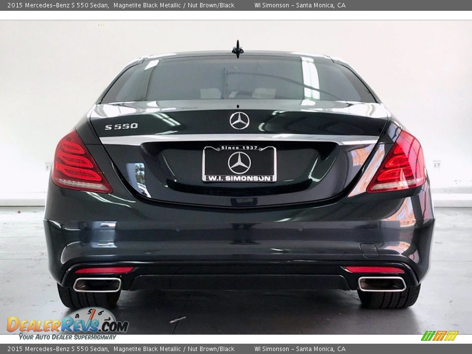 2015 Mercedes-Benz S 550 Sedan Magnetite Black Metallic / Nut Brown/Black Photo #3