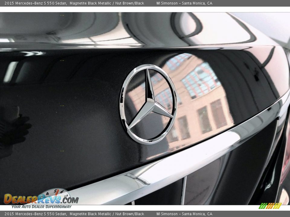 2015 Mercedes-Benz S 550 Sedan Magnetite Black Metallic / Nut Brown/Black Photo #7