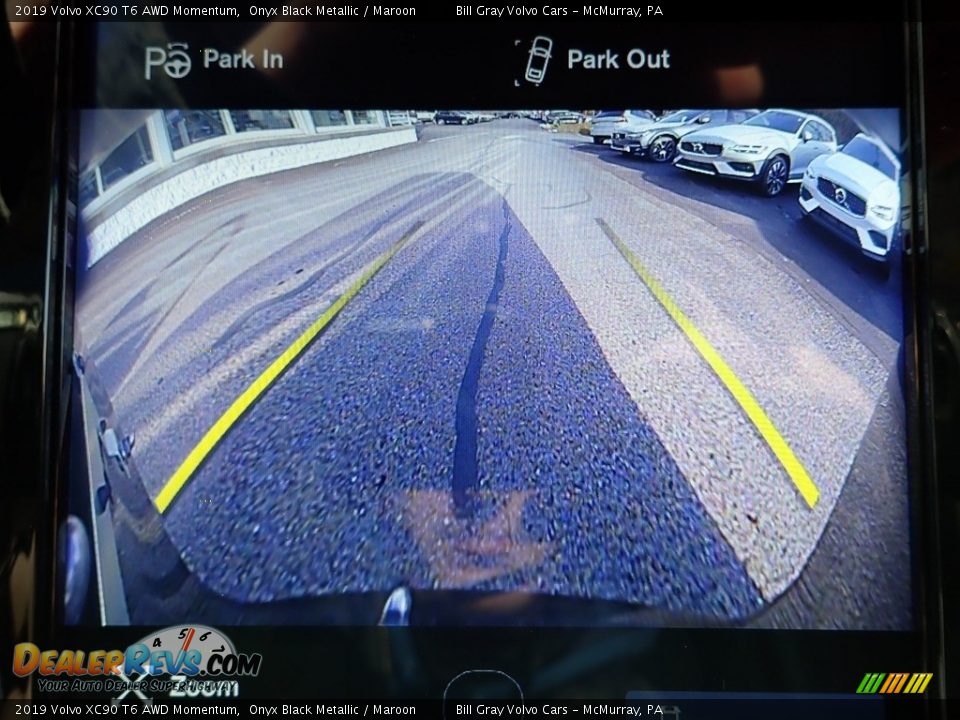 2019 Volvo XC90 T6 AWD Momentum Onyx Black Metallic / Maroon Photo #23