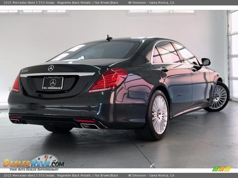 2015 Mercedes-Benz S 550 Sedan Magnetite Black Metallic / Nut Brown/Black Photo #16