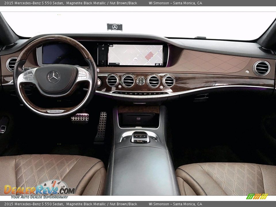 2015 Mercedes-Benz S 550 Sedan Magnetite Black Metallic / Nut Brown/Black Photo #17