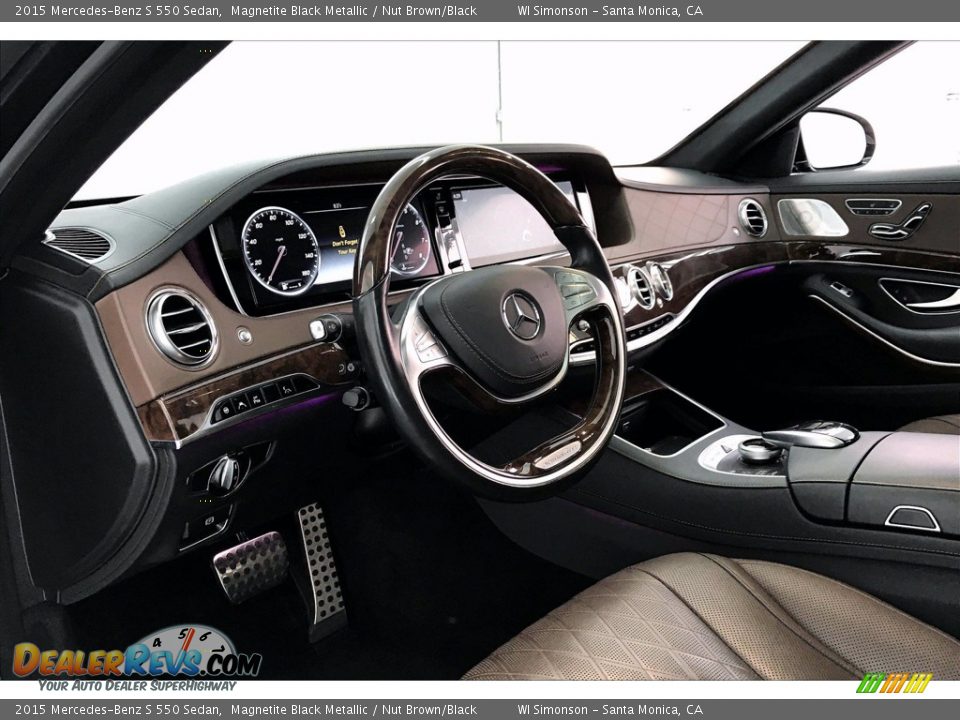 2015 Mercedes-Benz S 550 Sedan Magnetite Black Metallic / Nut Brown/Black Photo #22